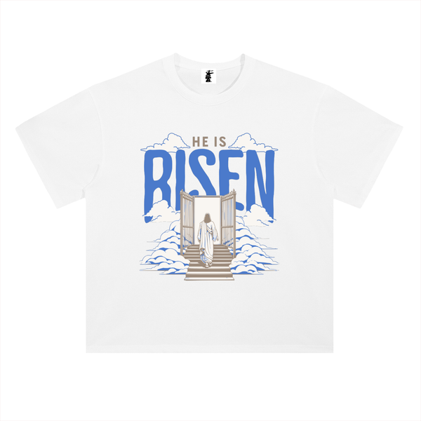 He Is Risen Drop Shoulder Tee