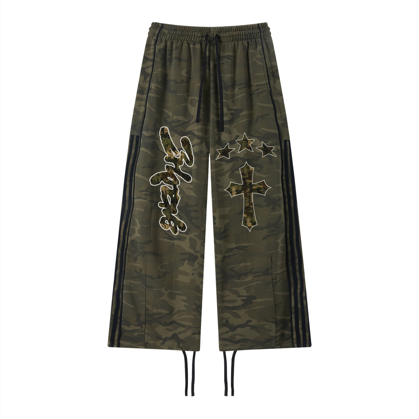 Unisex Camo Wide Leg Sweatpants