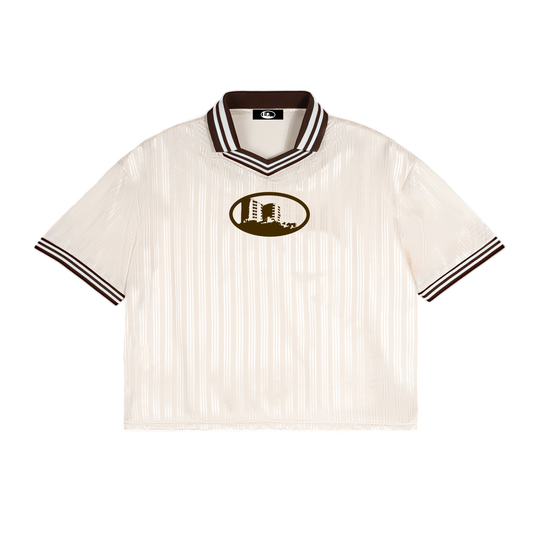 Contrast Stripes Polo Collar T-Shirt