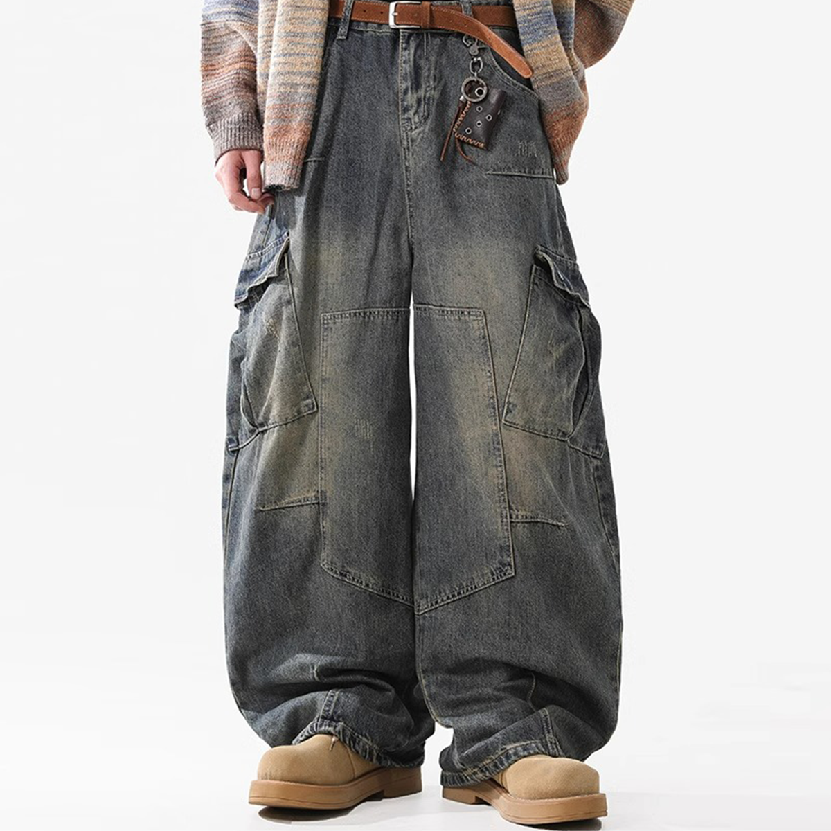 Multi Pocket Baggy Jeans