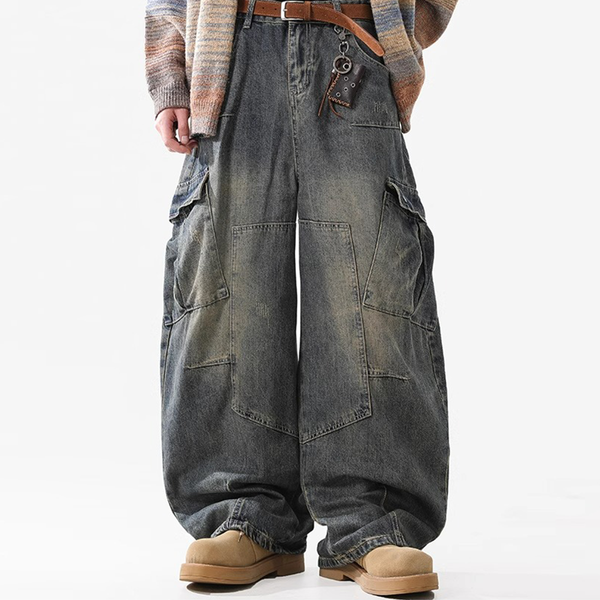 Multi Pocket Baggy Jeans