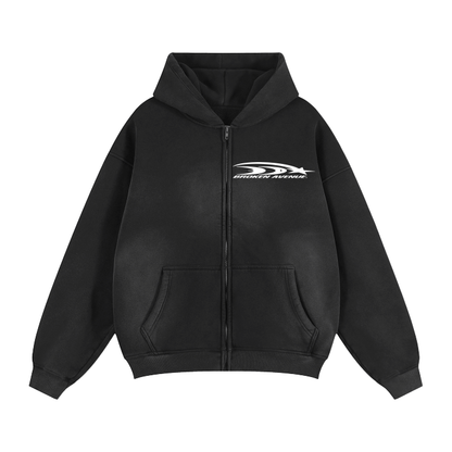 Zip-Through Box Hoodie